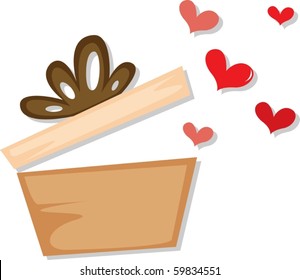 illustration of a giftbox on a white background