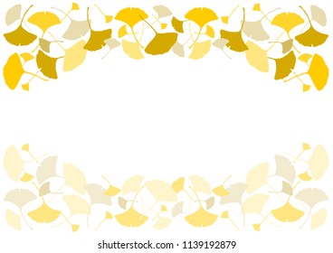 Illustration of ginkgo: decorated frame