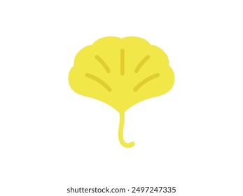 Illustration of ginkgo leaf icon.