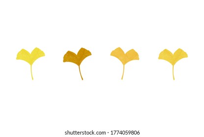 Ilustración de hojas de ginkgo seguidas
Ilustración del vector