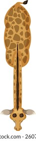 Illustration of a giraffe from above perspective