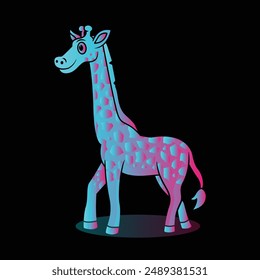 The Illustration of Giraffe Gradient