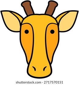 Ilustração da cabeça de girafa