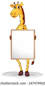 Illustration of a giraffe on a white background
