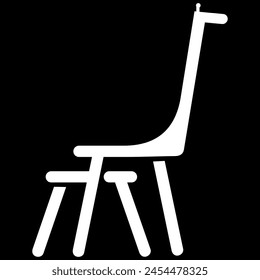 illustration of a giraffe in silhouette like a chair