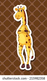 Illustration of a giraffe standing