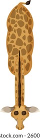 Illustration of a giraffe from a top perspective