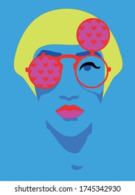 illustration of a giri in minimalism style 
