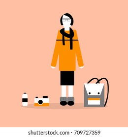 Illustration of the girl