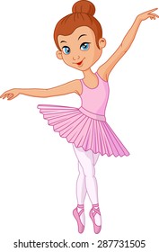 Illustration girl ballet dancer 