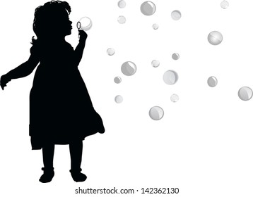 494 Girl blowing bubbles silhouette Images, Stock Photos & Vectors ...