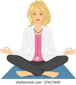 1,261 Female yoga cartoon clip art Images, Stock Photos & Vectors ...