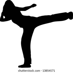 illustration of a girl fighting