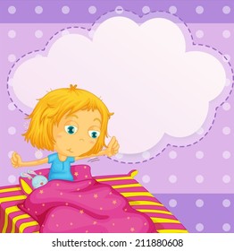 Illustration Of A Girl Getting Up