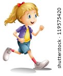illustration of a girl on a white background