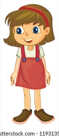 illustration of a girl on a white background