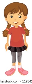 illustration of a girl on a white background