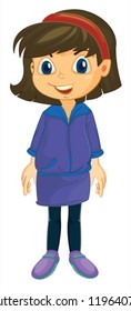 illustration of a girl on a white background