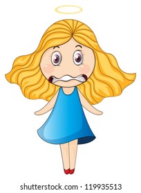 illustration of a girl on a white background