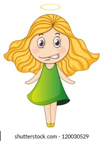 illustration of a girl on a white background