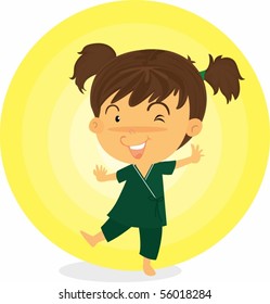 Illustration of A Girl on white background
