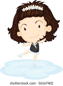 Illustration of A Girl on white background