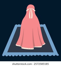 Illustration of Girl Praying, Praying Illustration