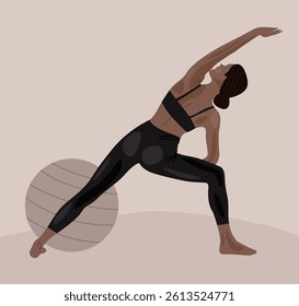Illustration of a girl sporting a light gray background.