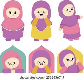 ILLUSTRATION OF GIRL USING HIJAB