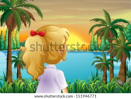 Similar – Image, Stock Photo People watching the sunset