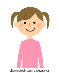 Illustration of a girl wearing sportswear.