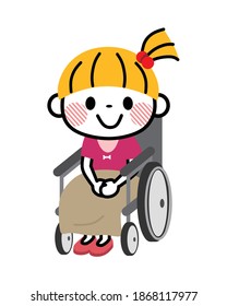 Illustration of a girl in a wheelchair.