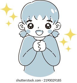 Illustration of a girl who flutters
