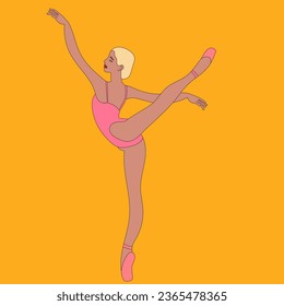 illustration girl woman model pose sport Yoga sports dancer