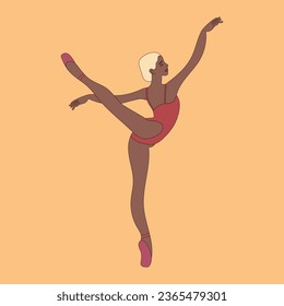 illustration girl woman model pose sport Yoga sports dancer