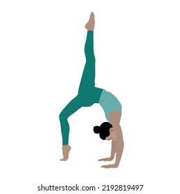 illustration with a girl in a yoga pose