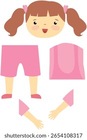 Ilustração do branco aplicado da menina