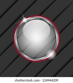 Illustration glass ball as vector speech bubble - vector