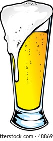 Illustration of a glass of beer.