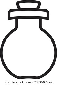 The illustration of glass bottle. Suitable for unique glass bottle icon.