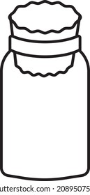 The illustration of glass bottle. Suitable for unique glass bottle icon.