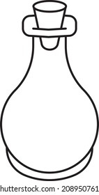 The illustration of glass bottle. Suitable for unique glass bottle icon.