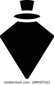 The illustration of glass bottle. Suitable for unique glass bottle icon.