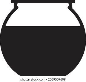 The illustration of glass bottle. Suitable for unique glass bottle icon.