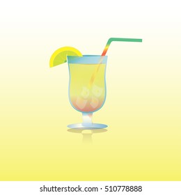Illustration of glass with a cocktail
