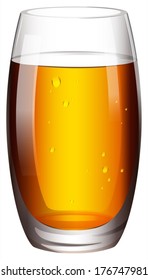 Illustration of a glass of cocktail on a white background