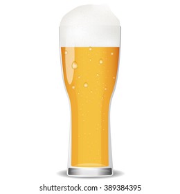 Illustration of glass cold beer.
