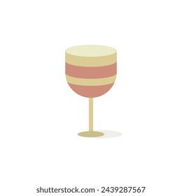 Illustration glass drink bar easter with blank background
