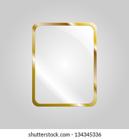 Illustration of a glass frame in eps10 format. Transparencies used in screen and multiply modes.