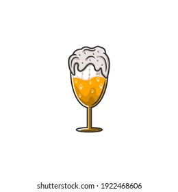illustration of a glass full of alcohol